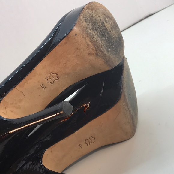 Joan & David Black Patent Leather Stilettos Size 8 - Picture 6 of 8